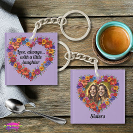 Sisterly Love in Bloom Acrylic Keychain