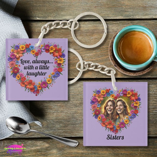 Sisterly Love in Bloom Acrylic Keychain (Skapare uppladdad)