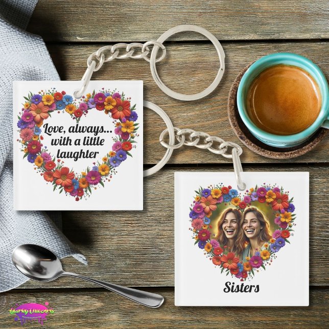 Sisterly Love in Bloom Acrylic Keychain (Skapare uppladdad)