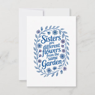 Sisters är olika blommor från samma trädgård kort