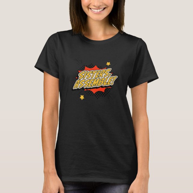 Sisters Assemble Women's Human Högers T Shirt (Framsida)