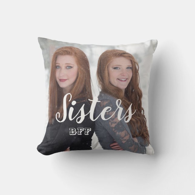 Sisters BFF | Bästa vänner för foto Kudde (Framsida)