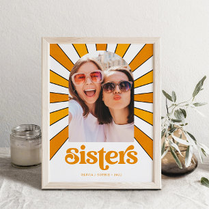 Sisters   Boho Retro Sol och Photo Poster