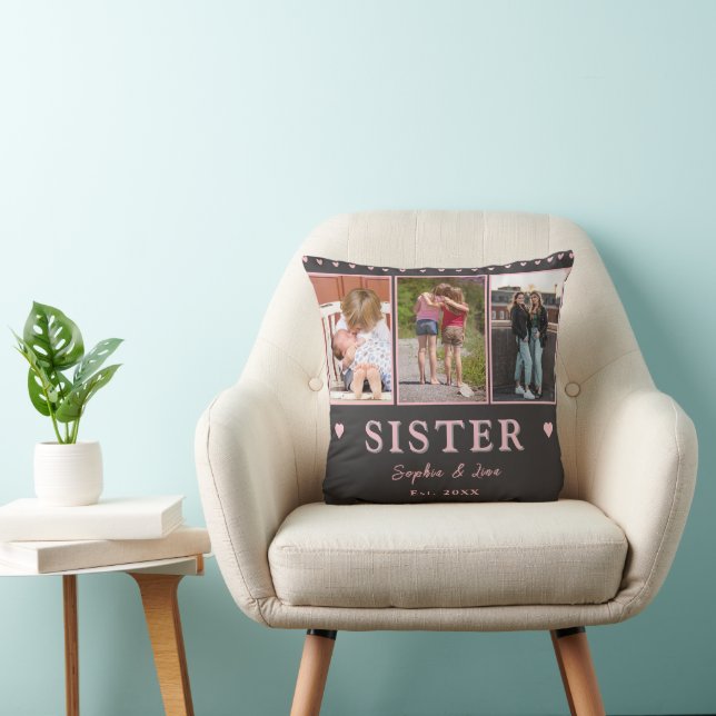 Sisters Custom Photo Pillow – Personalized Gift Kudde (Stol)