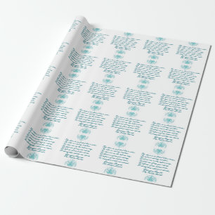 Sisters Dikt av Christina Rosseti Blue Script Presentpapper