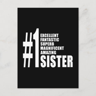 Sisters födelsedag: nummer ett syster vykort
