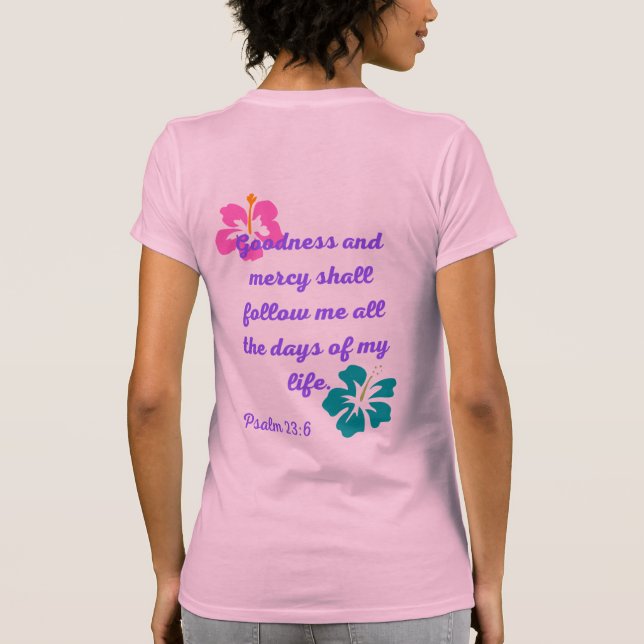 Sisters for Jesus Psalm 23 T-skjorta T Shirt (Baksida)