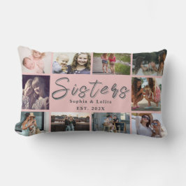 Sisters Forever – 10 Photo Custom Throw Pillow Lumbarkudde