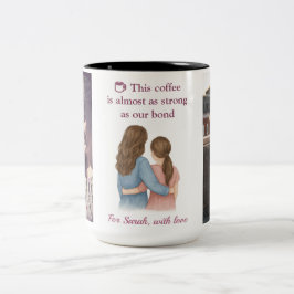 Sisters Forever – Custom Photo Collage Gift  Två-Tonad Mugg