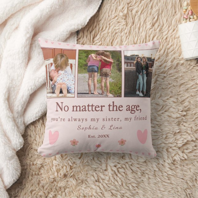 Sisters Forever – Custom Photo  personalized   Kudde (Filt)