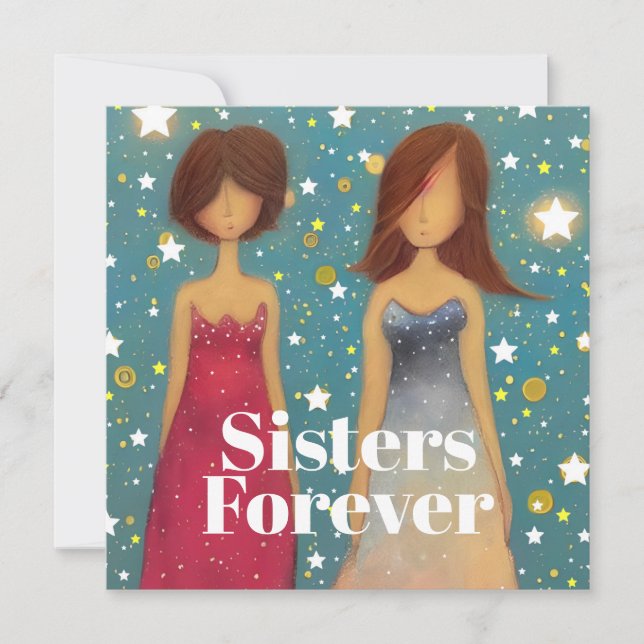 Sisters Forever Tack Kort (Framsida)