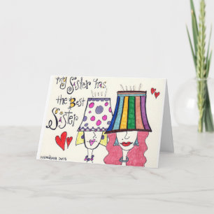 "Sisters" från min "Party Girls" handskisserade ko Kort