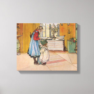 Sisters - Koket av Carl Larsson Canvastryck
