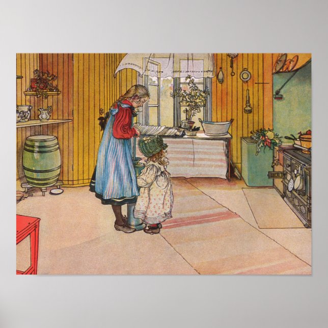 Sisters - Koket av Carl Larsson Poster (Framsidan)