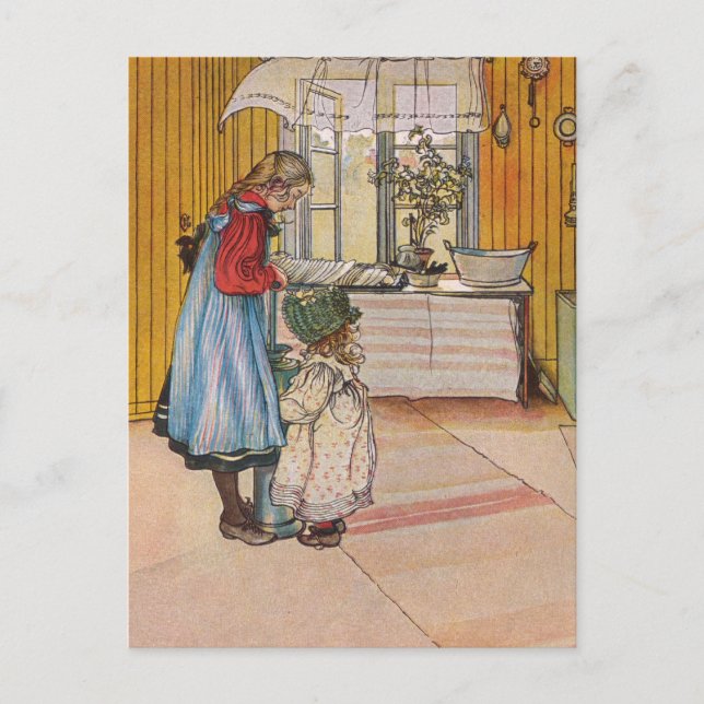 Sisters - Koket av Carl Larsson Vykort (Framsida)