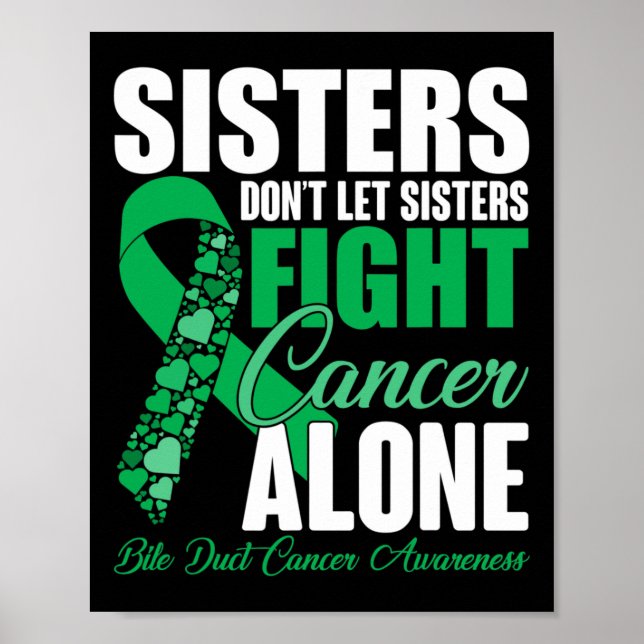 Sisters låt inte systrarna bekämpa cancer Ensam D Poster (Framsidan)