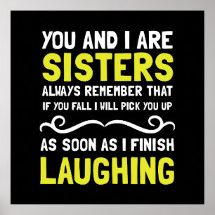 Sisters Laughing Poster