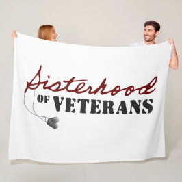Sisters of Veterans Military Pride Design Fleecefilt