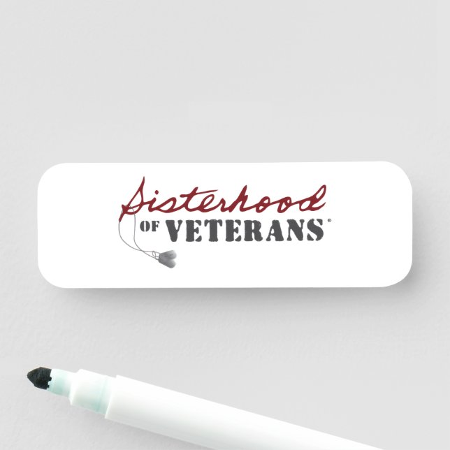 Sisters of Veterans Military Pride Design Namnbricka (På plats)