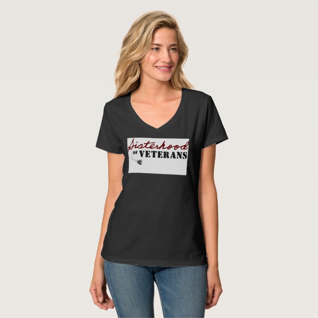Sisters of Veterans Military Pride Design T Shirt (Hel framsida)