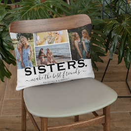SISTERS-offert och fotokollage-gåva Prydnadskudde