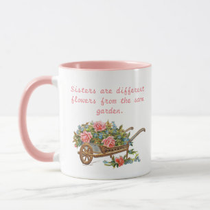Sisters, olika blommor från samma trädgård mugg
