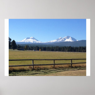 Sisters, Oregon Mountain Range Poster