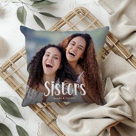 SISTERS Personlig Foto Cute Sister Gift Kudde