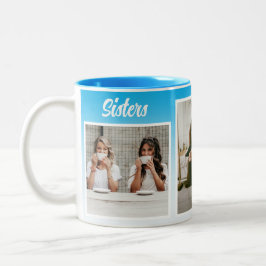 Sisters Photo Collage. Bästa typ av behandling Två-Tonad Mugg