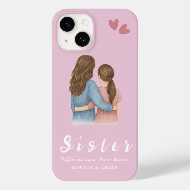 Sisters Photo Collage iPhone 14 Case – Forever (Baksida)