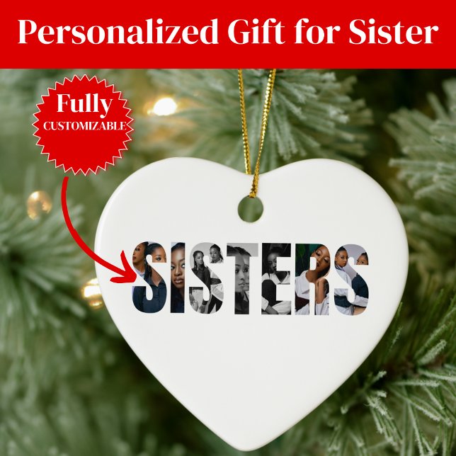 Sisters Photo Collage Ornament Gift (Sisters Photo Collage Ornament Gift)