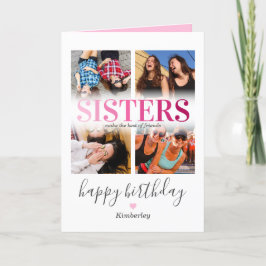 Sisters Photo Rosa Birthday Kort