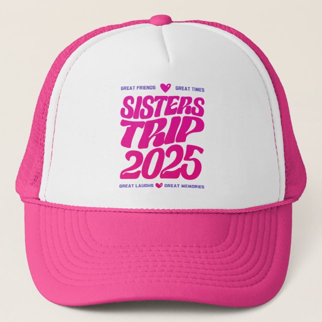 Sisters Resa 2025 Vacation Vibe Matching Kärlek Keps (Framsida)