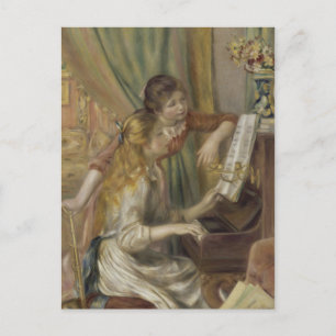 Sisters som spelar Piano Vykort