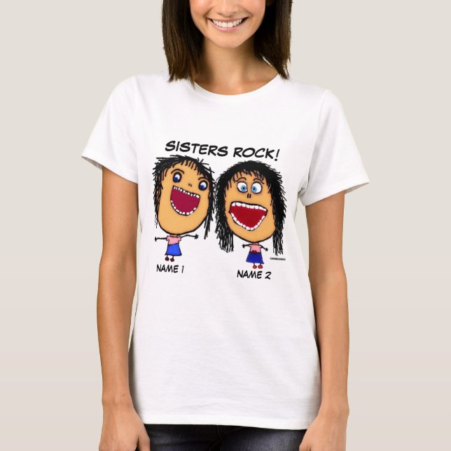 Sisters Sten Tecknad T-shirt (Framsida)