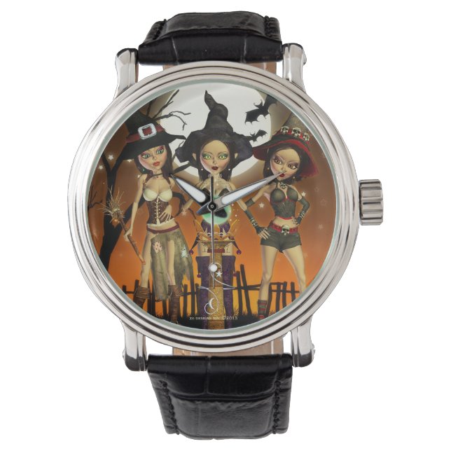 Sisters Three Witch Art Wrist Watch Armbandsur (Framsida)