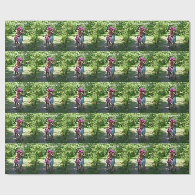 Sisters Vänskap i Rustic Vår Land Presentpapper (Platt)