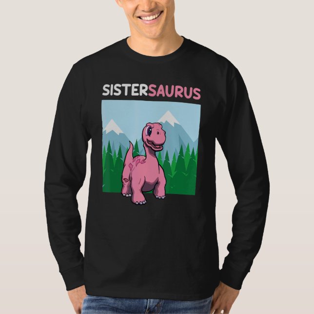 Sistersaurus Dinosaur Cute Kiddo Apatosaurus 1 T Shirt (Framsida)