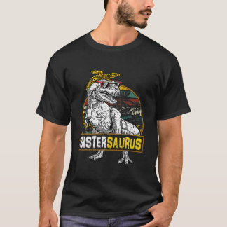 Sistersaurus Leopard T Rex Dinosaur Sister Saurus T Shirt