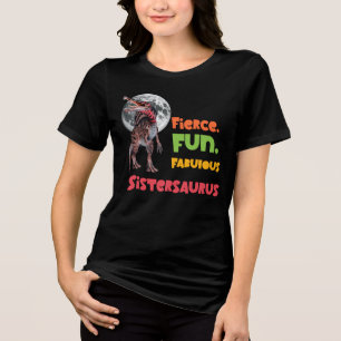 Sistersaurus Matchande Systrar Dino-lag Design T Shirt