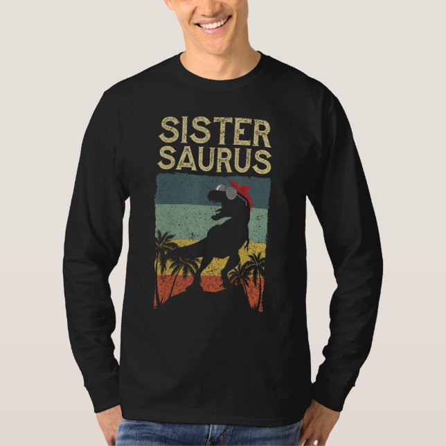 Sistersaurus Rex Dinosaur Sister Saurus Family Mat T Shirt (Framsida)