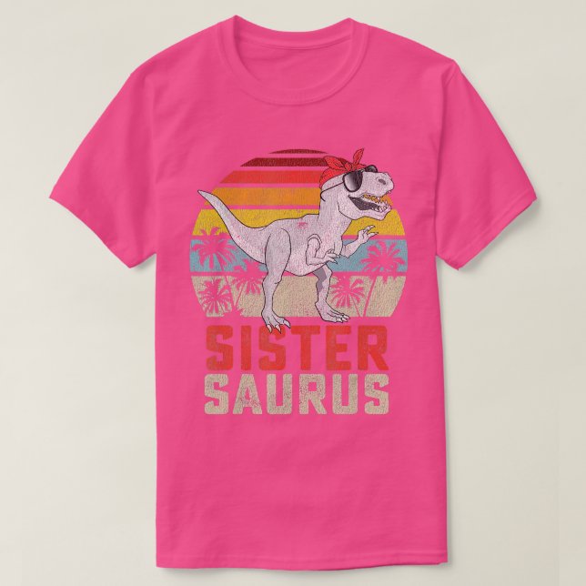 Sistersaurus Rex Dinosaur Sister Saurus Family Mor T Shirt (Design framsida)