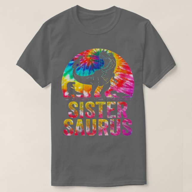 Sistersaurus T Rex Dinosaur Sister Saurus Familj M T Shirt (Design framsida)