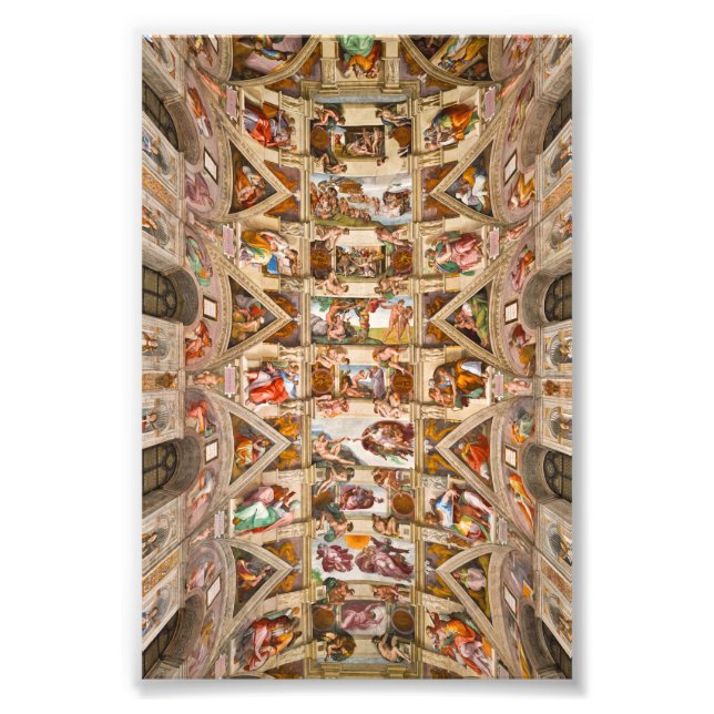 Sistine Chapel Ceiling, 1512 från Michelangelo Fototryck (Framsidan)