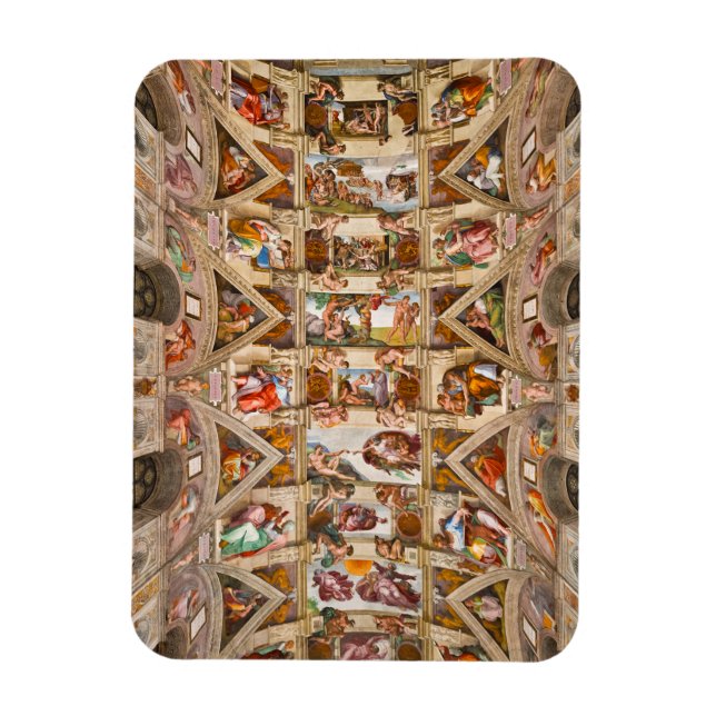 Sistine Chapel Ceiling, 1512 från Michelangelo Magnet (Vertikal)