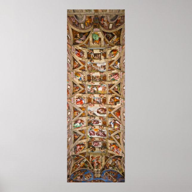 Sistine Chapel Ceiling, 1512 från Michelangelo Poster (Framsidan)