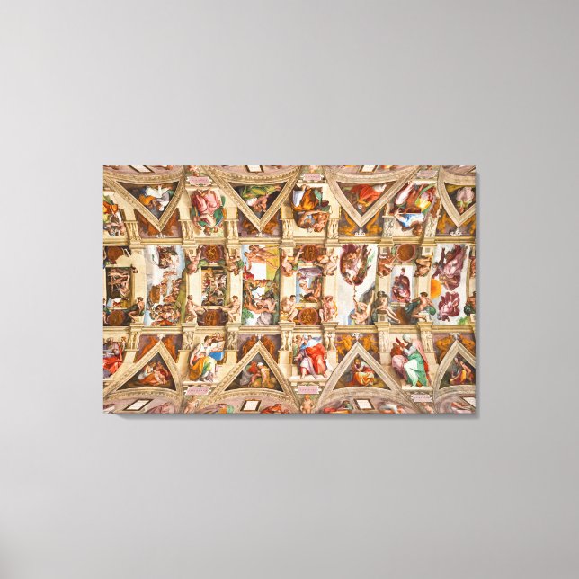 Sistine Chapel Ceiling av Michelangelo Canvastryck (Framsida)
