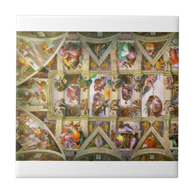 Sistine Chapel Ceiling by Michelangelo Kakelplatta (Framsidan)