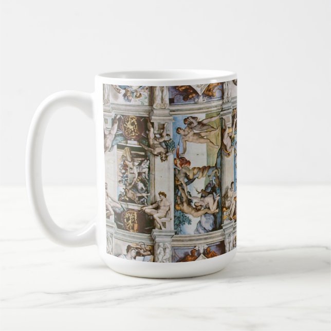 Sistine Chapel Ceiling Michelangelo Kaffemugg (Vänster)