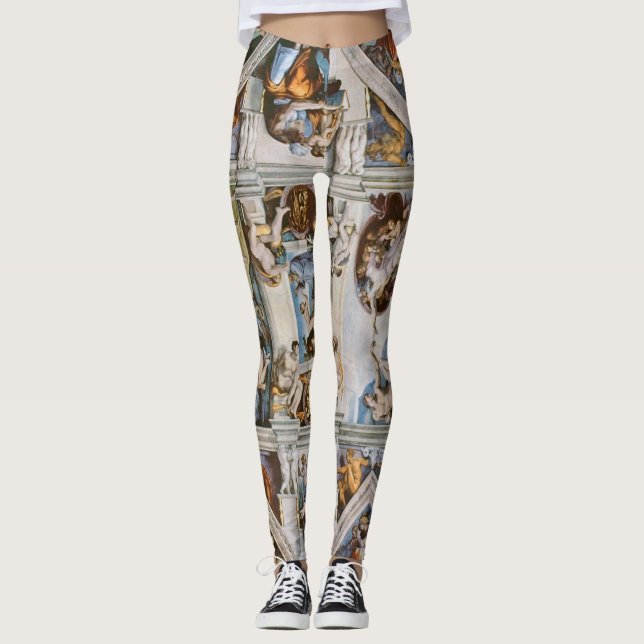 Sistine Chapel Ceiling Michelangelo Leggings (Framsida)